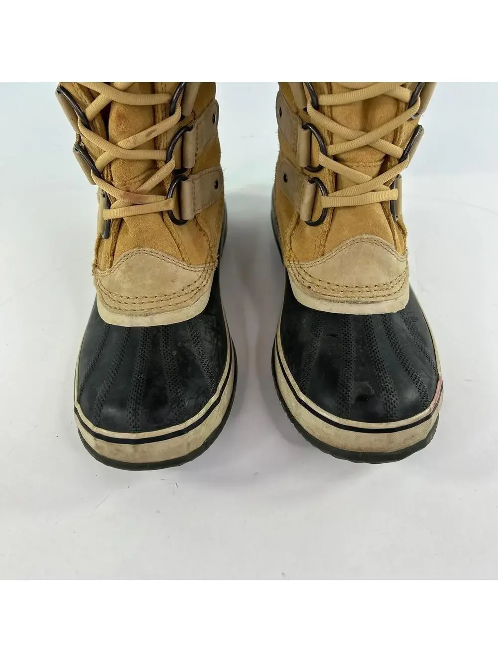 Sorel Joan of Arctic Fur Trim Winter Boots US 8 tan black waterproof Boot